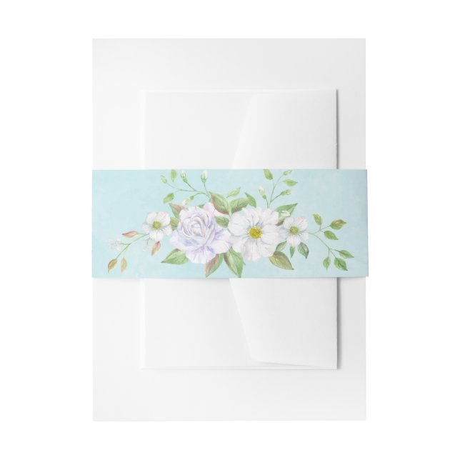 Cintas Para Invitaciones Banda Belly de la boda de primavera (Anverso Ejemplo)