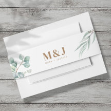 Banda Belly de la invitación a bodas de Eucalyptus