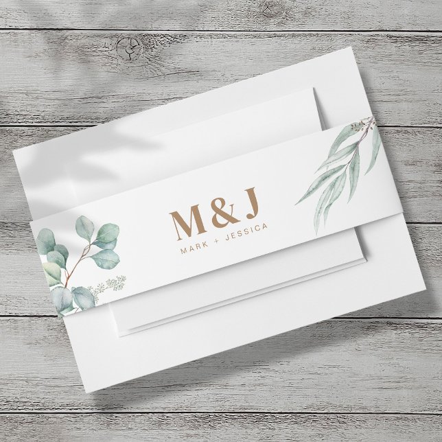 Cintas Para Invitaciones Banda Belly de la invitación a bodas de Eucalyptus (Subido por el creador)