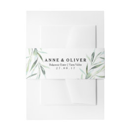 Cintas Para Invitaciones Banda Belly de la invitación a bodas de Eucalyptus