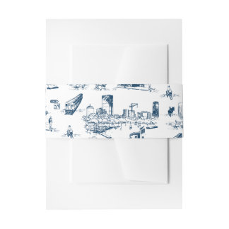 Cintas Para Invitaciones Banda Belly de la invitación a bodas de la marina 