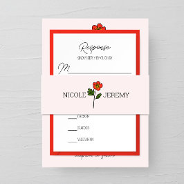 Cintas Para Invitaciones Banda Belly de la invitación a la boda de la prime