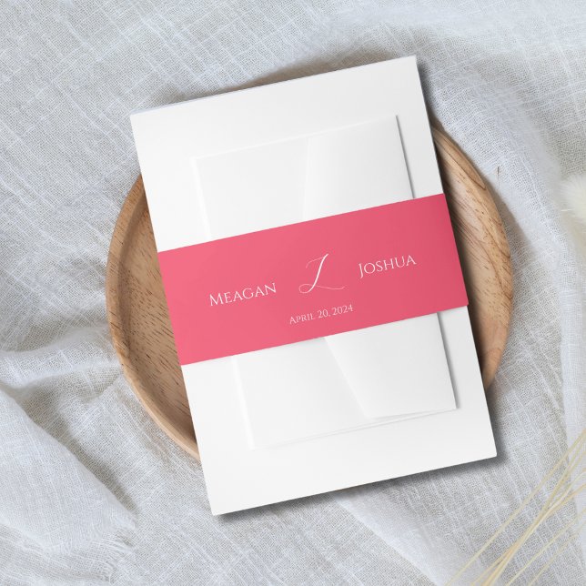 Cintas Para Invitaciones Banda Belly de la invitación a la boda en monogram (Subido por el creador)