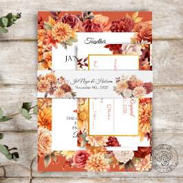 Cintas Para Invitaciones Banda Belly de la invitación a la boda floral de o