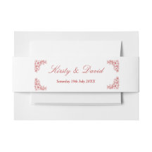 Banda Belly de la invitación a la boda floral de o