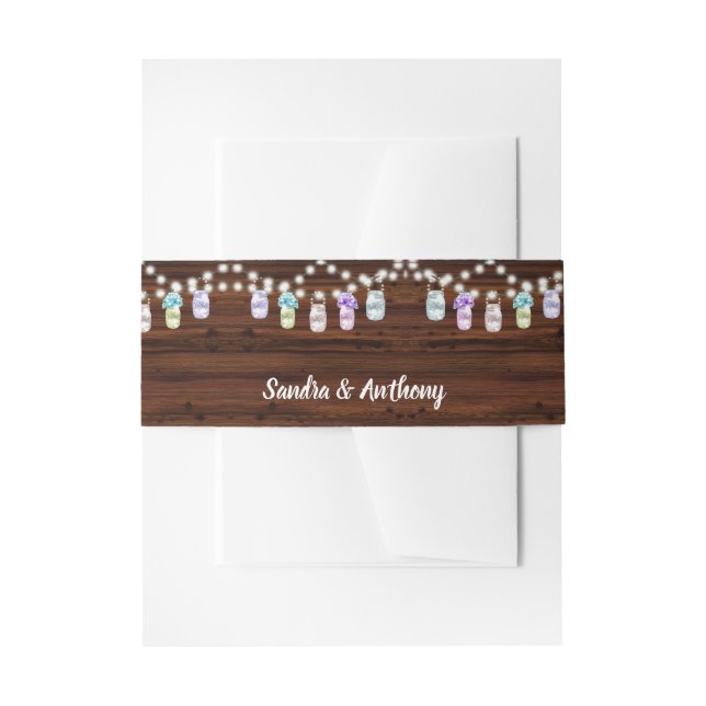 Cintas Para Invitaciones Banda Belly de la invitación a la boda rusa Mason  (Anverso Ejemplo)