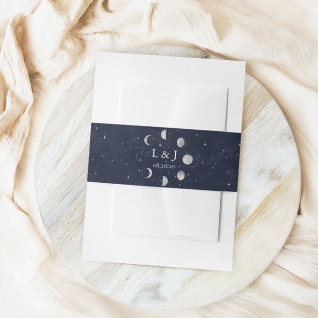 Cintas Para Invitaciones Banda Belly de las fases celestes de la luna plate (Subido por el creador)