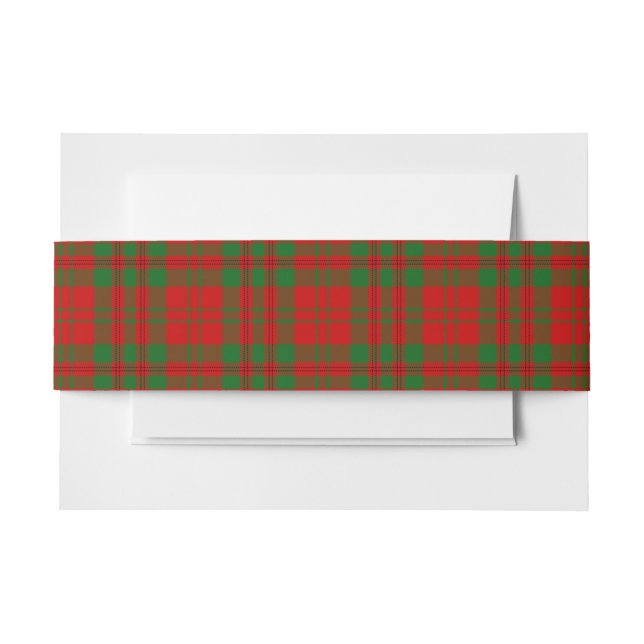 Cintas Para Invitaciones Banda Belly de Livingston Scottish Tartan (Anverso Ejemplo)