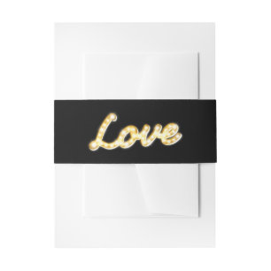 Cintas Para Invitaciones Banda Belly de luces de marqués - negro