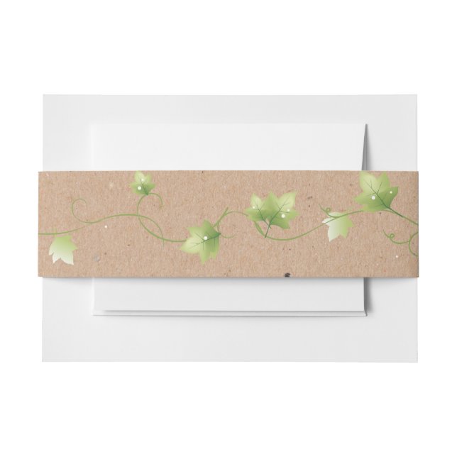 Cintas Para Invitaciones Banda Belly de marfil inglesa (Anverso Ejemplo)