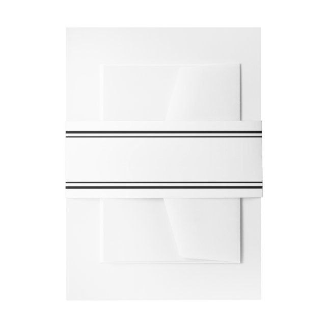 Cintas Para Invitaciones Banda Belly de retrato de borde negro doble (Anverso Ejemplo)