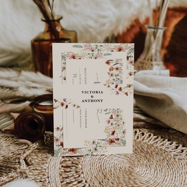 Cintas Para Invitaciones Banda Belly del Boda Boho Tiny Wildflower (Subido por el creador)