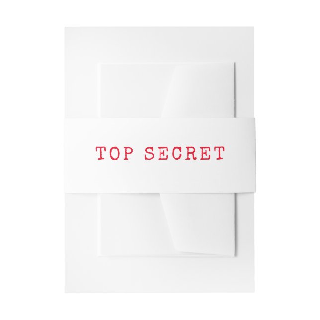 Cintas Para Invitaciones Banda Belly espía de agente secreto (Anverso Ejemplo)