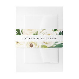 Cintas Para Invitaciones Banda Belly floral de primavera elegante