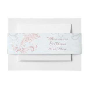 Cintas Para Invitaciones Banda Belly invitada a boda de delfines rosados