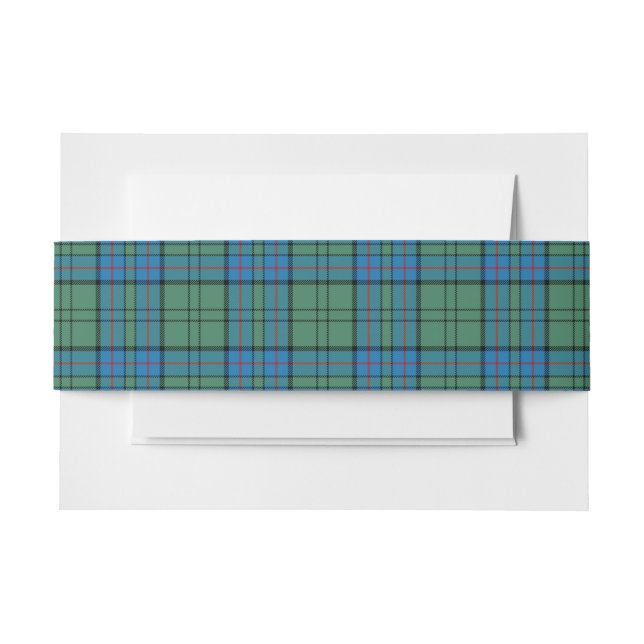 Cintas Para Invitaciones Banda Belly Lockhart Scottish Tartan (Anverso Ejemplo)