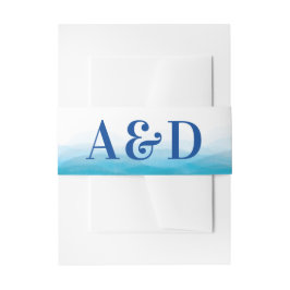 Cintas Para Invitaciones Banda Belly monograma boda para suite de olas oceá