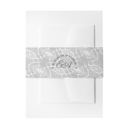 Cintas Para Invitaciones Banda Belly Monogramada Católica Faux Satin