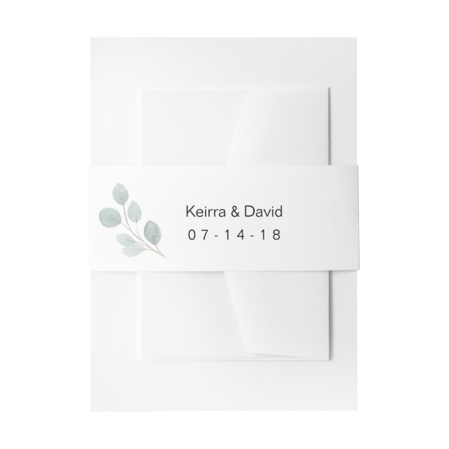 Cintas Para Invitaciones Banda Belly para invitación de boda y rsvp (Anverso Ejemplo)