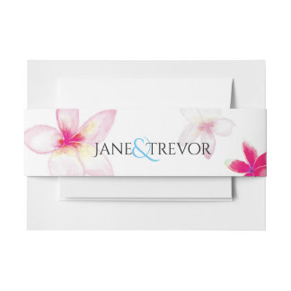 Cintas Para Invitaciones Banda Belly Plumeria Boda