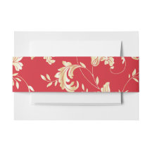 Banda Belly roja y dorada