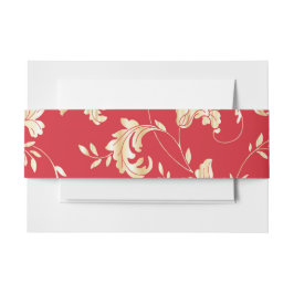 Cintas Para Invitaciones Banda Belly roja y dorada