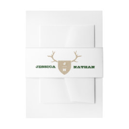 Cintas Para Invitaciones Banda Belly verde de Trofeo Rústico