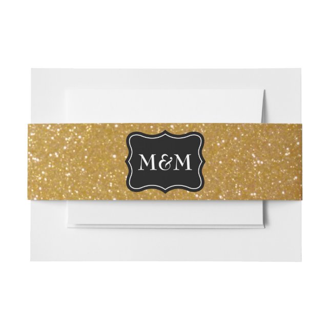 Cintas Para Invitaciones Banda brillante del vientre del sobre del (Anverso Ejemplo)