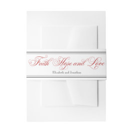 Cintas Para Invitaciones Banda de Belly cristianos Bodas de fe roja y amor