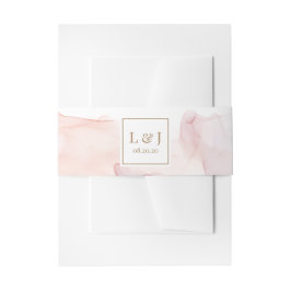 Cintas Para Invitaciones Banda de Belly de Boda moderna de seda transparent