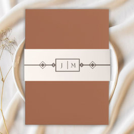 Cintas Para Invitaciones Banda de Belly de cosecha de Boda occidental Rusti