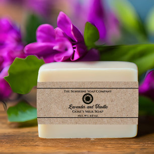 Cintas Para Invitaciones Banda de Belly de jabón estilo papel Kraft con log