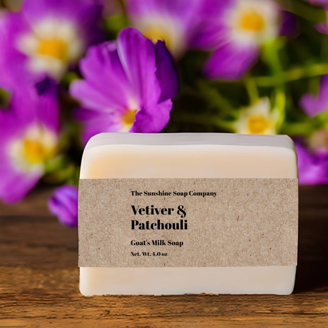 Cintas Para Invitaciones Banda de Belly de jabón estilo papel Kraft moderno (Subido por el creador)