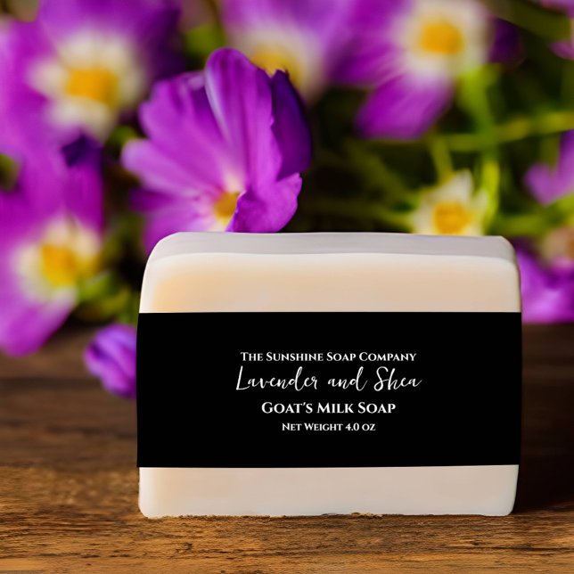 Cintas Para Invitaciones Banda de Belly de jabón Minimalista negro (Subido por el creador)