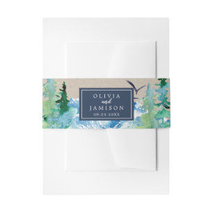 Cintas Para Invitaciones Banda de Belly de Kraft Rocky Mountain Boda