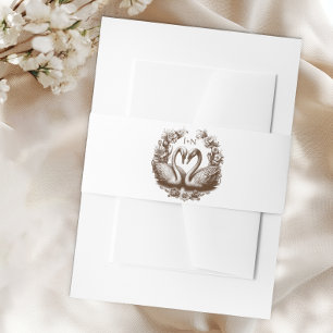 Cintas Para Invitaciones Banda de Belly del Boda de cisne de otoño Guerra