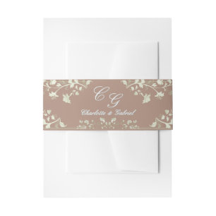 Cintas Para Invitaciones Banda de Belly Floral Spring Chinoiserie
