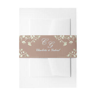 Cintas Para Invitaciones Banda de Belly Floral Spring Chinoiserie