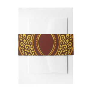 Cintas Para Invitaciones Banda de Belly florales de Ankara Maroon