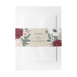 Cintas Para Invitaciones Banda de Belly Invitación Romántica Floral