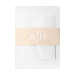 Cintas Para Invitaciones Banda de invitación a la boda acuarela de Apricot 