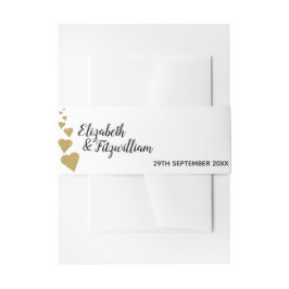 Cintas Para Invitaciones Banda de invitación de boda de Purpurina de oro