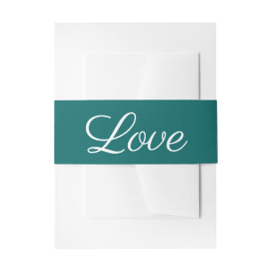 Cintas Para Invitaciones Banda de Invitación de Boda Green Love Elegante Bo
