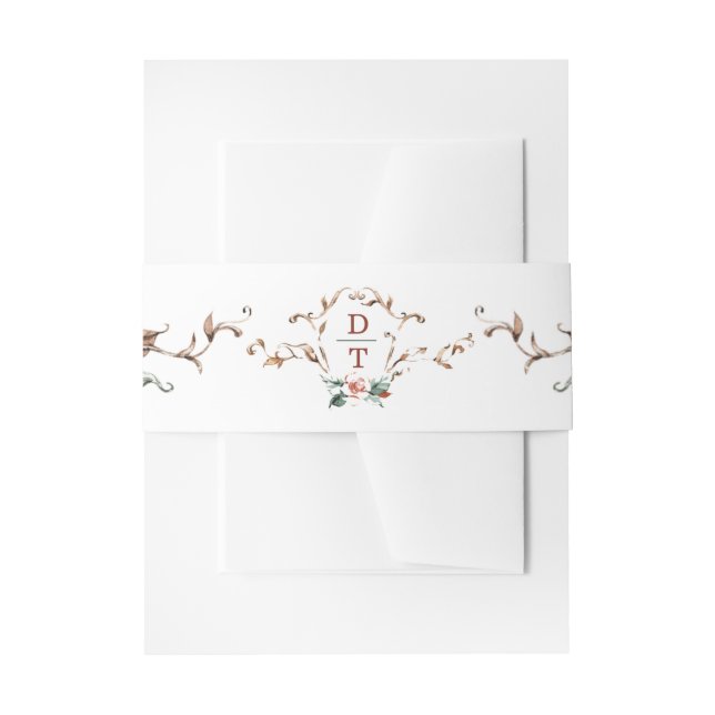Cintas Para Invitaciones Banda de Invitación de Otoño Romántico (Anverso Ejemplo)