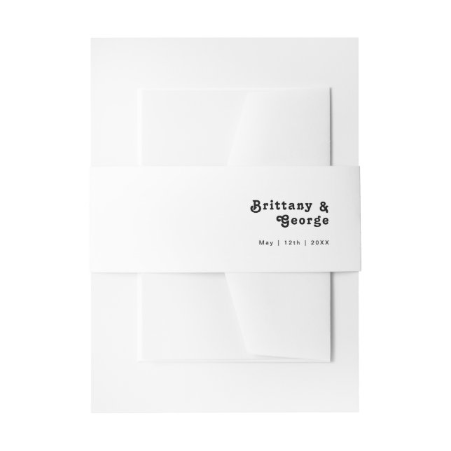 Cintas Para Invitaciones Banda de invitaciones de fletamento retro moderno (Anverso Ejemplo)