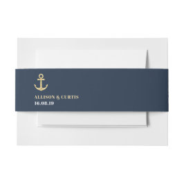 Cintas Para Invitaciones banda de la cintura marina moderna