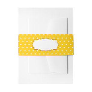 Cintas Para Invitaciones Banda de la panza amarilla de las flores del punto