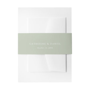 Cintas Para Invitaciones banda de la panza de la invitación a la boda verde