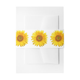 Cintas Para Invitaciones Banda de la vientre de la invitación al girasol