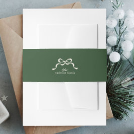 Cintas Para Invitaciones Banda de la viga de la invitación a la curva verde